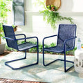 Chaise d'extérieur Emmalee SAFAVIEH (Lot de 2) - 22 L x 25.6 P x 35 H - 20L x 35P x 26H
