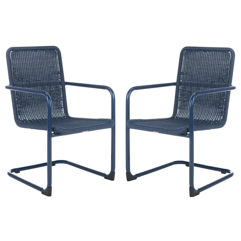 Chaise d'extérieur Emmalee SAFAVIEH (Lot de 2) - 22 L x 25.6 P x 35 H - 20L x 35P x 26H