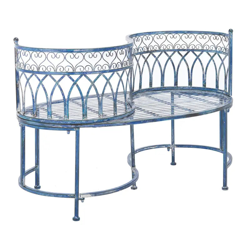 Banc de jardin victorien en fer forgé Citlalli de SAFAVIEH – 44 po L x 24 po P x 31 po H