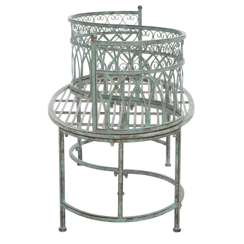 Banc de jardin victorien en fer forgé Citlalli de SAFAVIEH – 44 po L x 24 po P x 31 po H