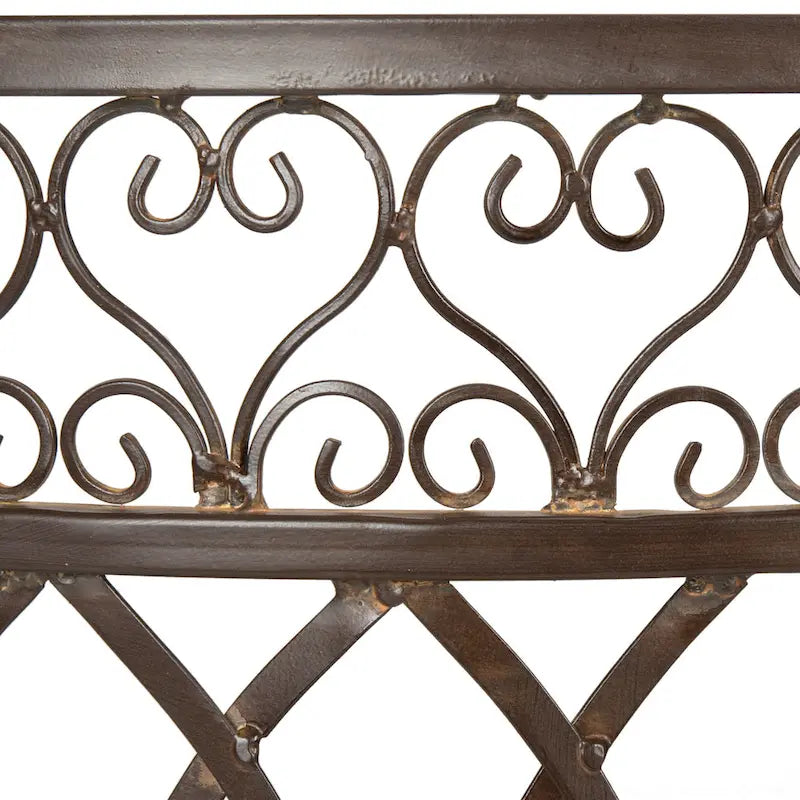 Banc de jardin victorien en fer forgé Citlalli de SAFAVIEH – 44 po L x 24 po P x 31 po H