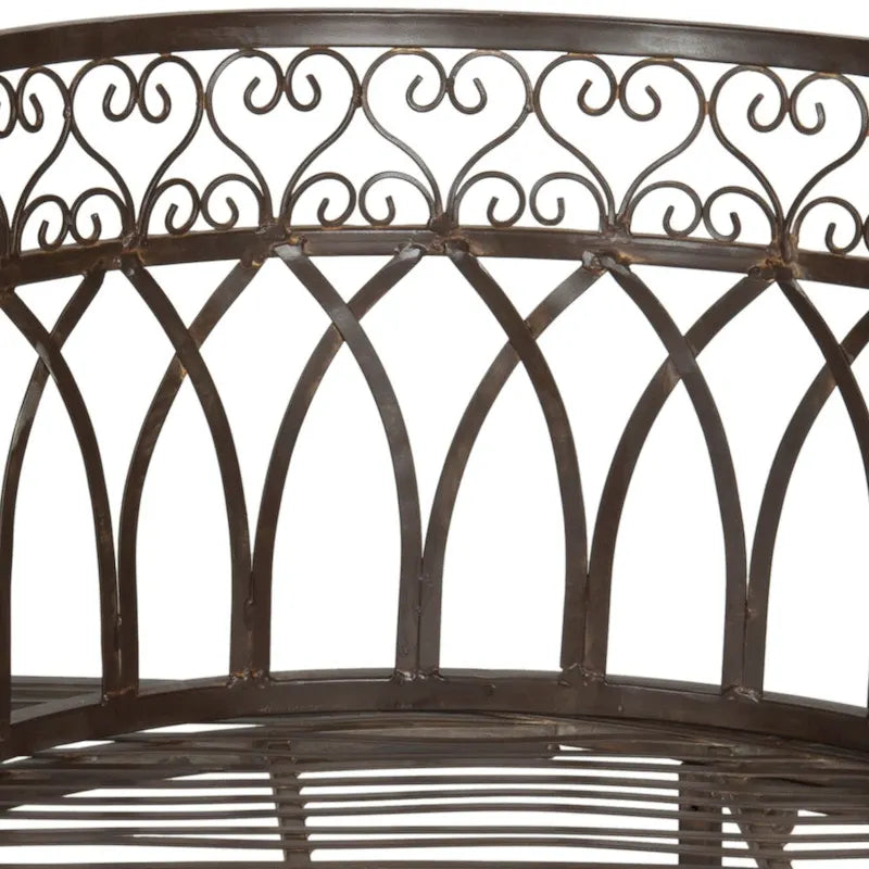 Banc de jardin victorien en fer forgé Citlalli de SAFAVIEH – 44 po L x 24 po P x 31 po H