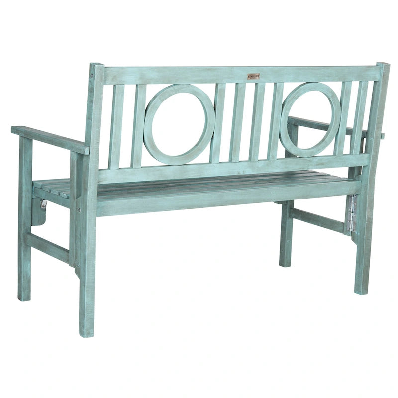 Banc pliant d'extérieur SAFAVIEH Shprinza en bois d'acacia - 48Wx24Dx35H