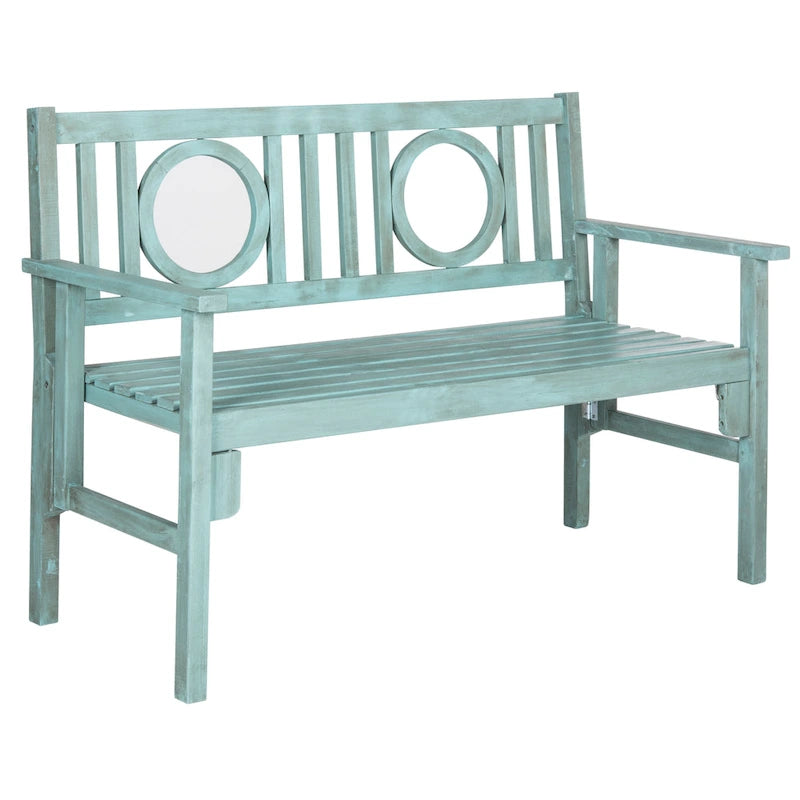 Banc pliant d'extérieur SAFAVIEH Shprinza en bois d'acacia - 48Wx24Dx35H