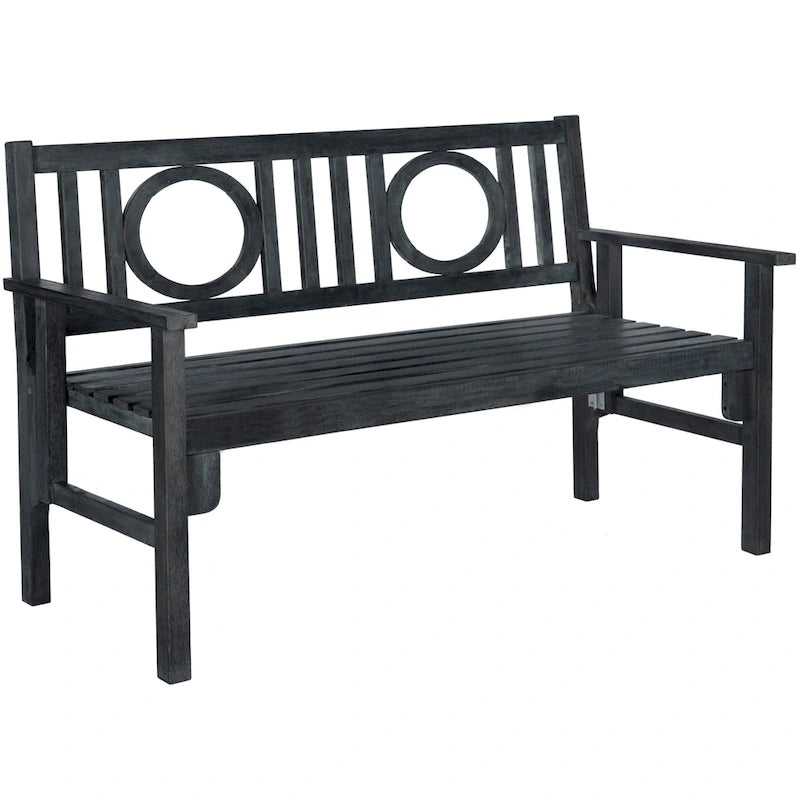 Banc pliant d'extérieur SAFAVIEH Shprinza en bois d'acacia - 48Wx24Dx35H