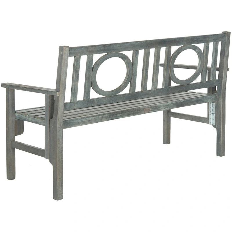 Banc pliant d'extérieur SAFAVIEH Shprinza en bois d'acacia - 48Wx24Dx35H