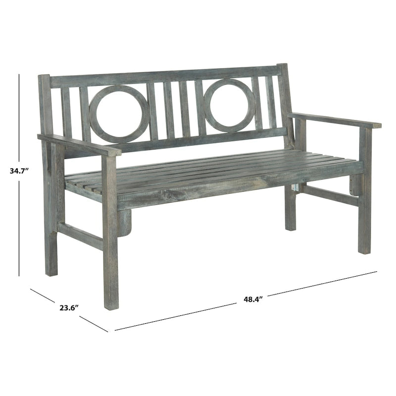 Banc pliant d'extérieur SAFAVIEH Shprinza en bois d'acacia - 48Wx24Dx35H
