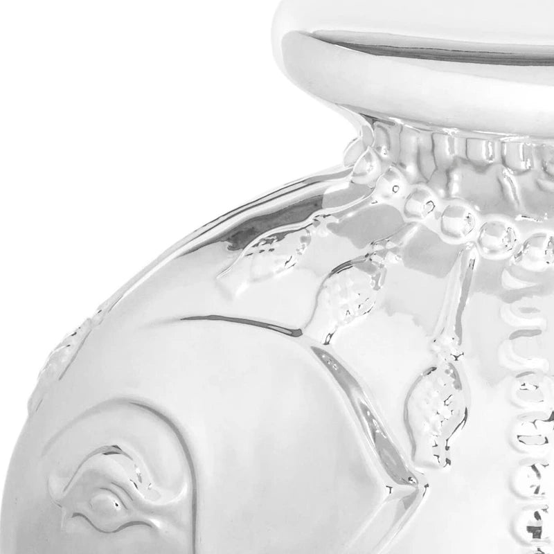 Tabouret de jardin décoratif en céramique blanche éléphant Ainara Paradise de SAFAVIEH