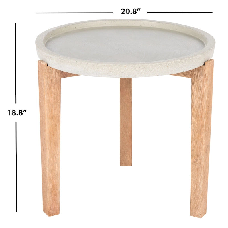Table d'appoint d'extérieur Soraya SAFAVIEH - 21Lx21Px19H