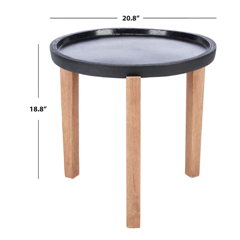 Table d'appoint d'extérieur Soraya SAFAVIEH - 21Lx21Px19H