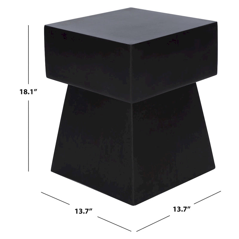 SAFAVIEH Table d'appoint intérieure/extérieure en béton Rukiye - 13.7 L x 13.7 P x 18.1 H - 14Wx14Dx18H