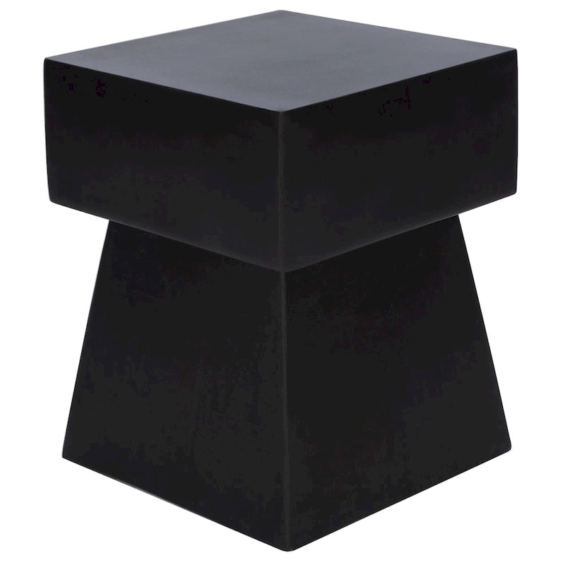 SAFAVIEH Table d'appoint intérieure/extérieure en béton Rukiye - 13.7 L x 13.7 P x 18.1 H - 14Wx14Dx18H