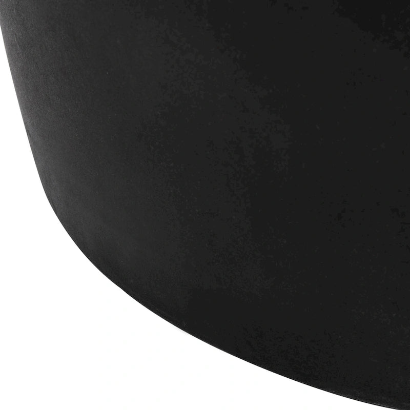 SAFAVIEH Hasmik Table d'appoint ronde moderne en béton noir pour l'intérieur/extérieur - 15,7 l x 15,7 P x 17,7 H - 16Lx16Px18H