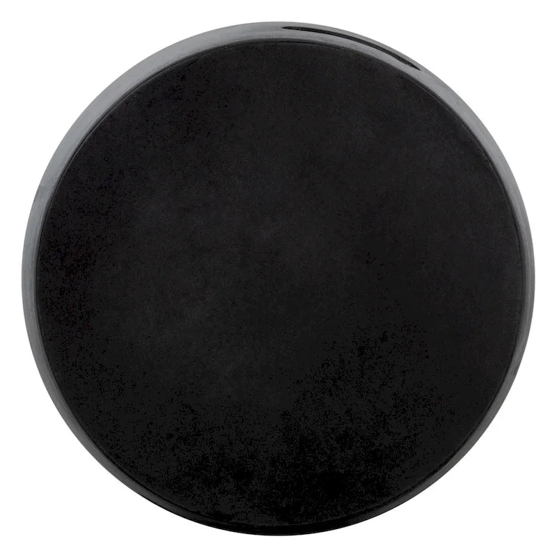 SAFAVIEH Hasmik Table d'appoint ronde moderne en béton noir pour l'intérieur/extérieur - 15,7 l x 15,7 P x 17,7 H - 16Lx16Px18H