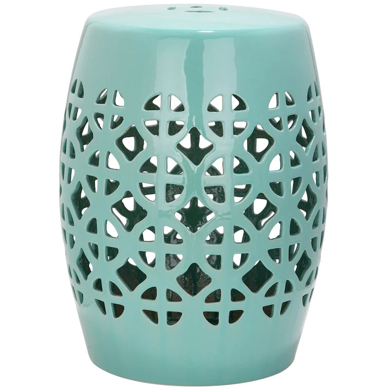 Tabouret de jardin décoratif SAFAVIEH Paradise Sevdalija Tranquility en céramique blanche