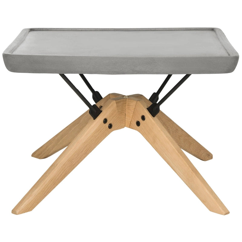 SAFAVIEH Outdoor Ashely Table basse moderne gris foncé - 22,1 x 22,1 x 14,6 - 22Lx22Px15H