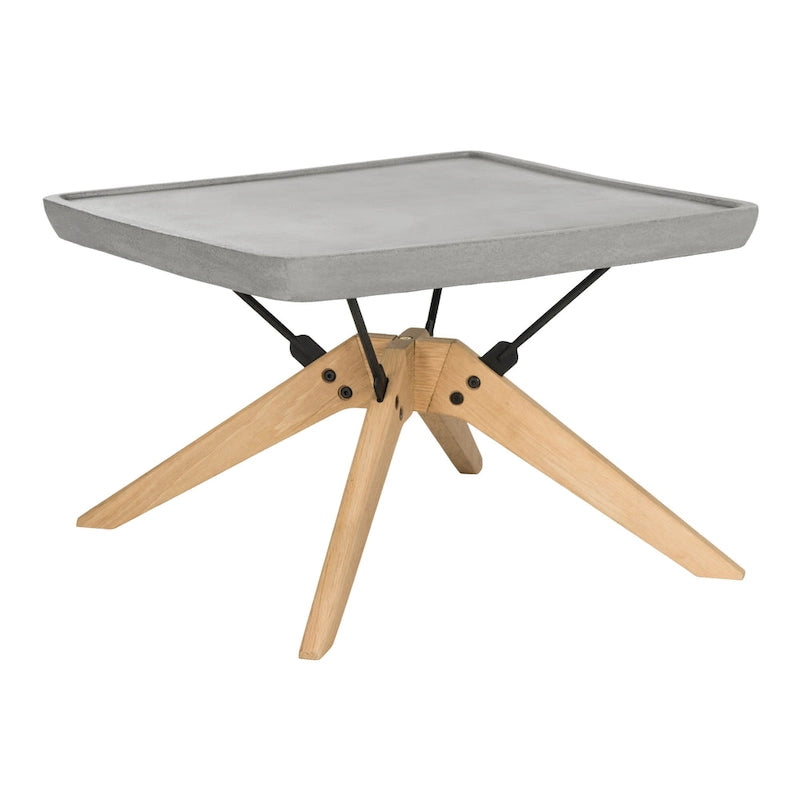 SAFAVIEH Outdoor Ashely Table basse moderne gris foncé - 22,1 x 22,1 x 14,6 - 22Lx22Px15H