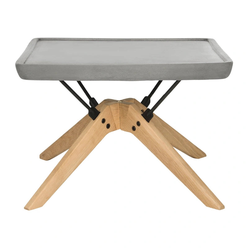 SAFAVIEH Outdoor Ashely Table basse moderne gris foncé - 22,1 x 22,1 x 14,6 - 22Lx22Px15H