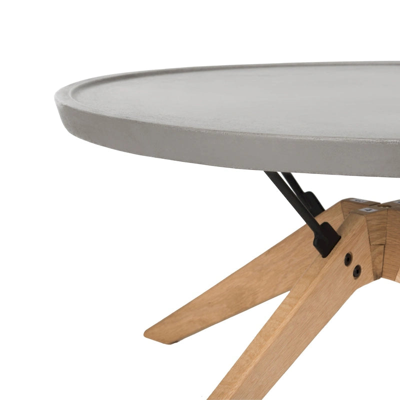 SAFAVIEH Elizabeta Table Basse Ronde Moderne en Béton Gris Foncé pour Intérieur/Extérieur - 29,5 x 29,5 x 14,6 - 30Lx30Px15H