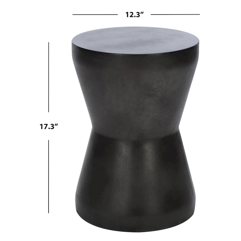 Table d'appoint d'intérieur/extérieur en béton Cheul de SAFAVIEH - 12,2 l x 12,2 L x 17,3 H - 12 L x 12 P x 17 H