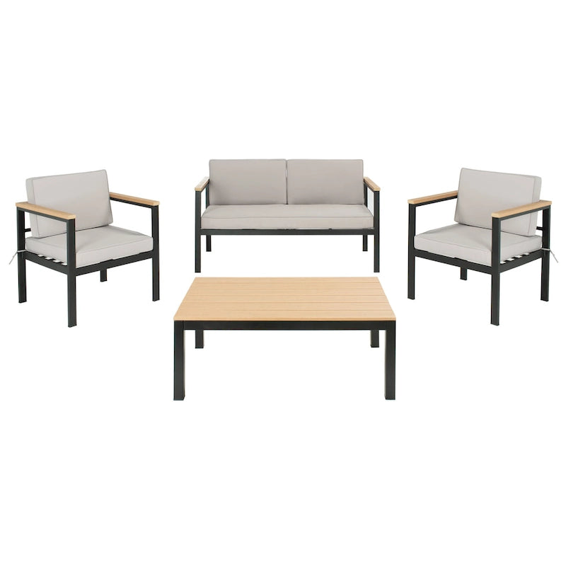 SAFAVIEH Outdoor Isabeau - Ensemble de 4 coussins de salon - 52 larg. x 14 prof. x 26 haut.
