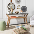 SAFAVIEH Naemi Console moderne en béton gris foncé pour l'intérieur/l'extérieur - 55,1 x 17,7 x 29,5 - 55Wx18Dx30H