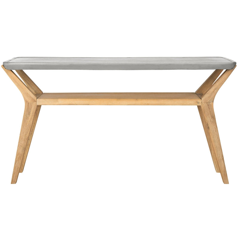 SAFAVIEH Naemi Console moderne en béton gris foncé pour l'intérieur/l'extérieur - 55,1 x 17,7 x 29,5 - 55Wx18Dx30H