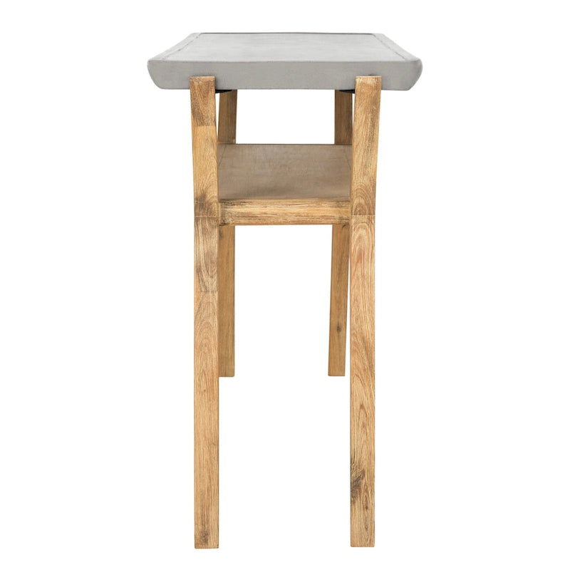 SAFAVIEH Naemi Console moderne en béton gris foncé pour l'intérieur/l'extérieur - 55,1 x 17,7 x 29,5 - 55Wx18Dx30H