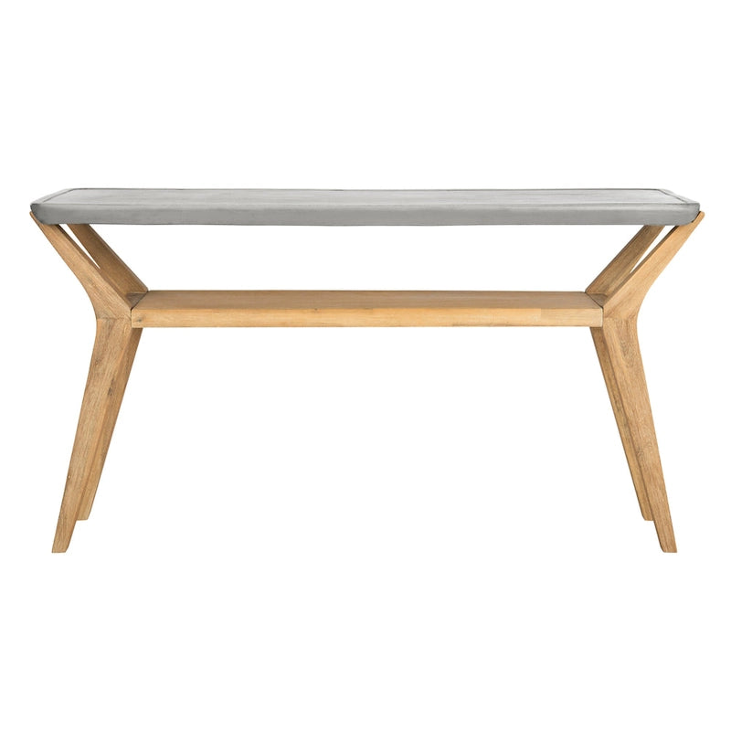 SAFAVIEH Naemi Console moderne en béton gris foncé pour l'intérieur/l'extérieur - 55,1 x 17,7 x 29,5 - 55Wx18Dx30H