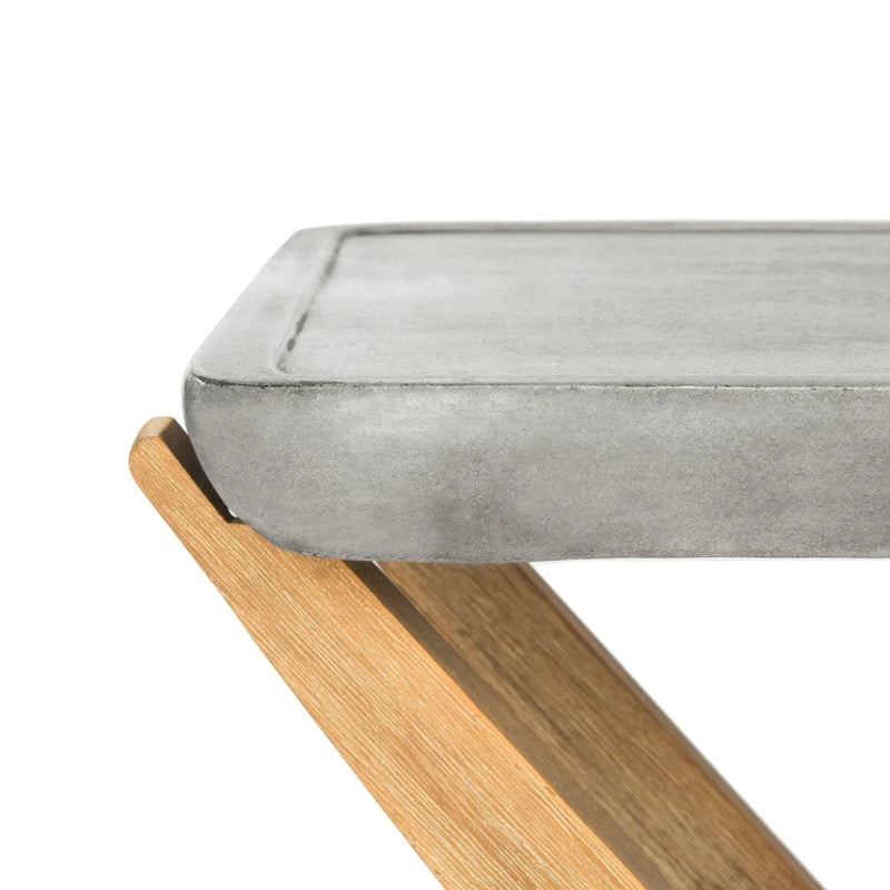 SAFAVIEH Naemi Console moderne en béton gris foncé pour l'intérieur/l'extérieur - 55,1 x 17,7 x 29,5 - 55Wx18Dx30H