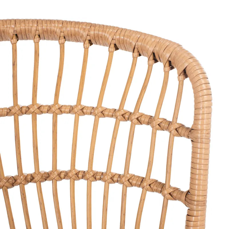 SAFAVIEH Outdoor Nathalia – Ensemble de 3 chaises longues de patio en rotin – 21x24x32H po