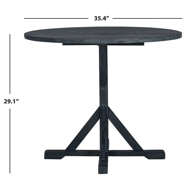 SAFAVIEH Table ronde Shile d'extérieur - 35Lx35Px29H