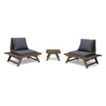 Ensemble de conversation d'extérieur 3 pièces Sedona en bois d'acacia par Christopher Knight Home