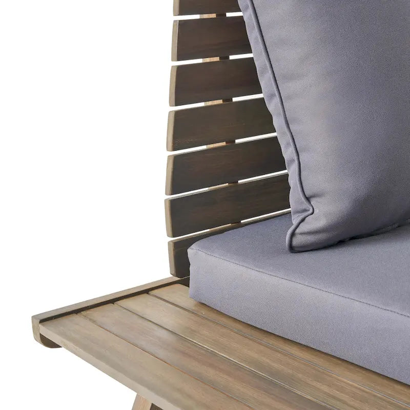 Ensemble de conversation d'extérieur 3 pièces Sedona en bois d'acacia par Christopher Knight Home