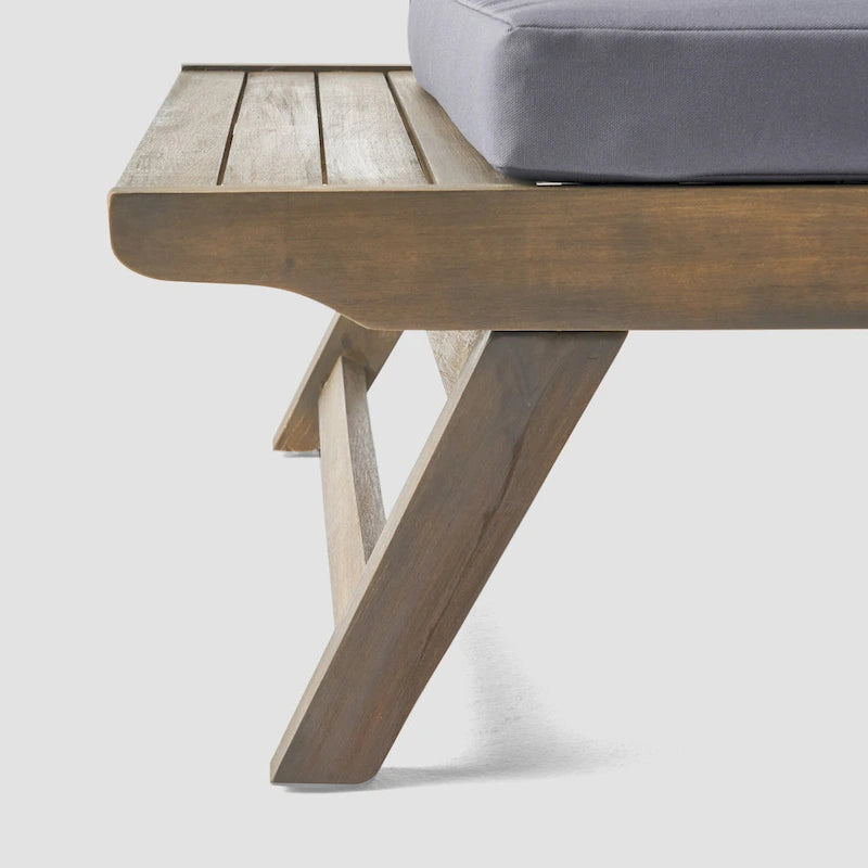 Ensemble de conversation d'extérieur 3 pièces Sedona en bois d'acacia par Christopher Knight Home