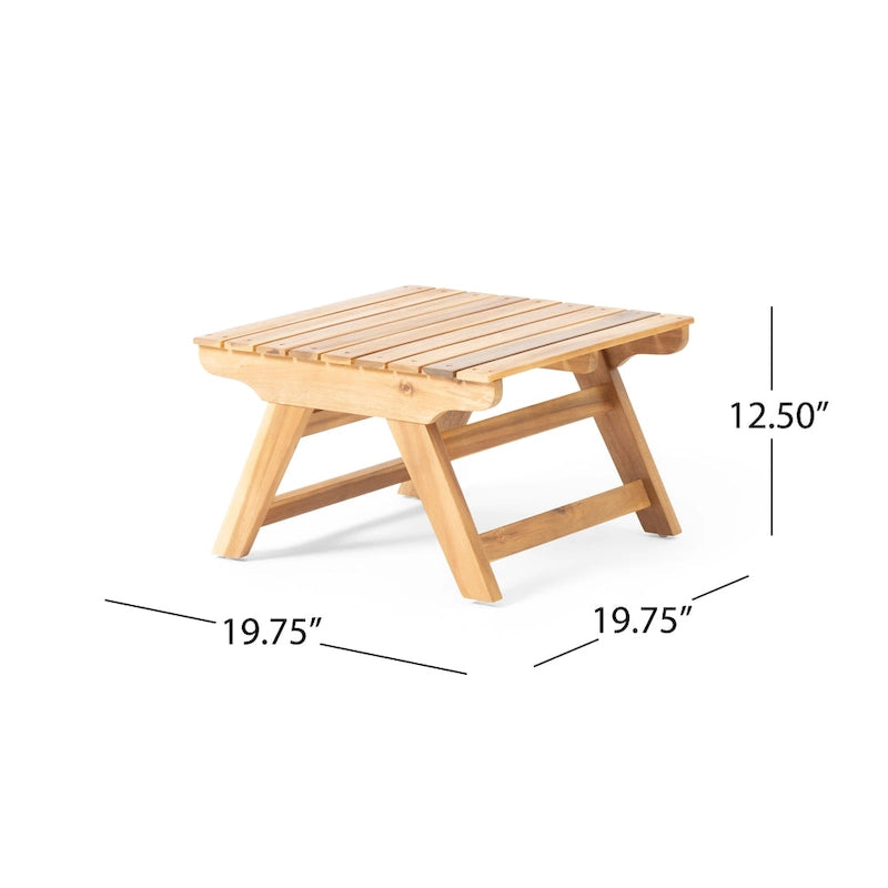 Ensemble de conversation d'extérieur 3 pièces Sedona en bois d'acacia par Christopher Knight Home