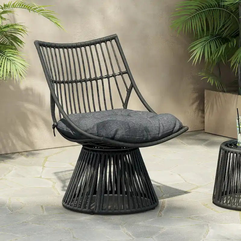 Fauteuil de jardin Caryl Wicker avec coussins de Christopher Knight Home