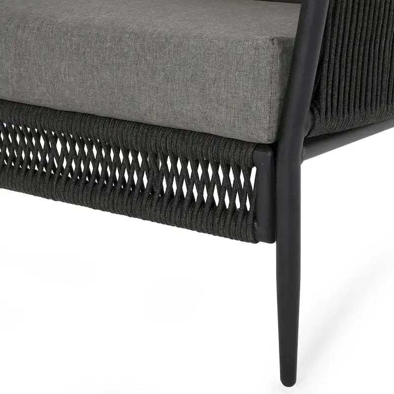 Fauteuil de jardin Handford Outdoor Rope Club avec coussins (Lot de 2) par Christopher Knight Home