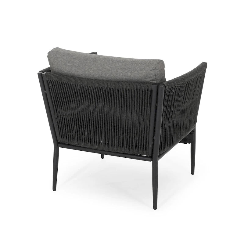 Fauteuil de jardin Handford Outdoor Rope Club avec coussins (Lot de 2) par Christopher Knight Home