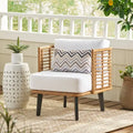Fauteuil de club en osier rembourré Nic Outdoor par Christopher Knight Home - 26,00 L x 28,00 l x 29,50 H
