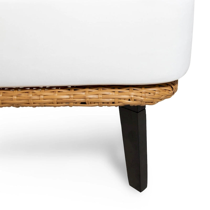 Fauteuil de club en osier rembourré Nic Outdoor par Christopher Knight Home - 26,00 L x 28,00 l x 29,50 H