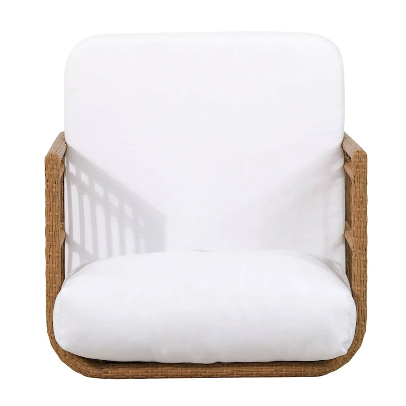 Fauteuil de club en osier rembourré Nic Outdoor par Christopher Knight Home - 26,00 L x 28,00 l x 29,50 H