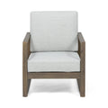 Fauteuil de club d'extérieur Norton en bois d'acacia avec coussin par Christopher Knight Home