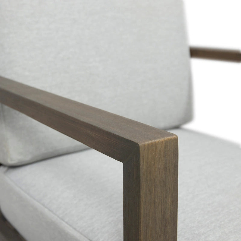 Fauteuil de club d'extérieur Norton en bois d'acacia avec coussin par Christopher Knight Home