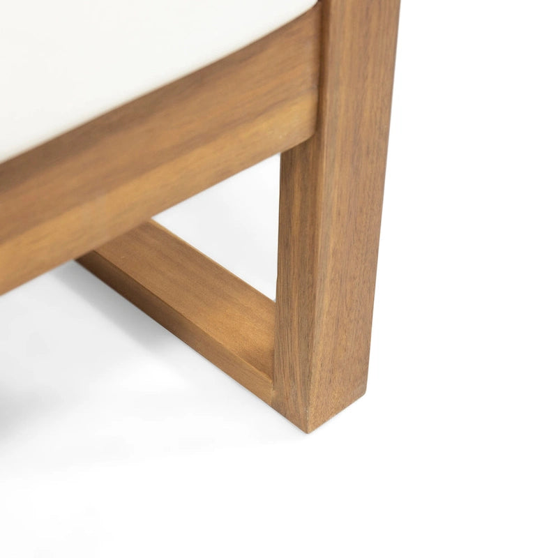 Fauteuil de club d'extérieur Norton en bois d'acacia avec coussin par Christopher Knight Home
