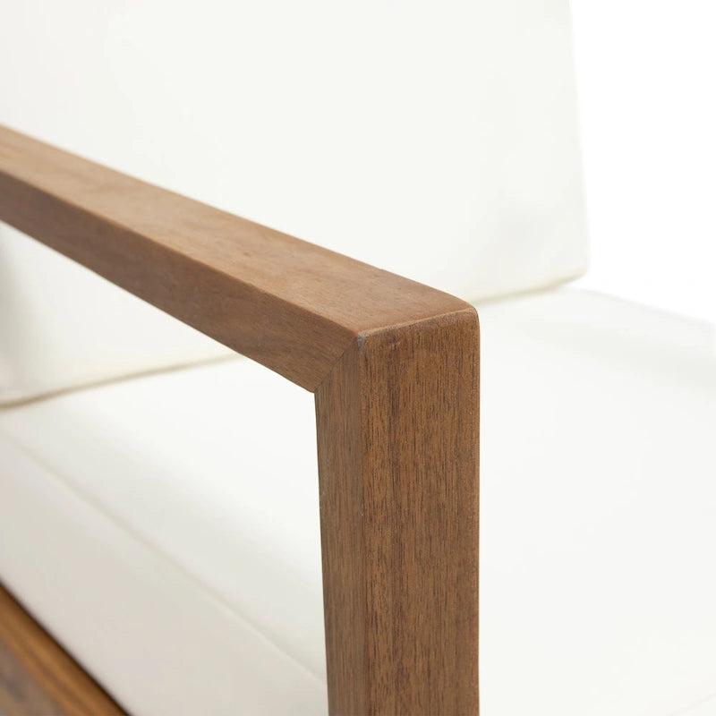 Fauteuil de club d'extérieur Norton en bois d'acacia avec coussin par Christopher Knight Home