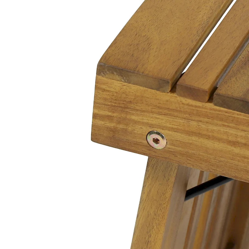 Table d'appoint pliante d'extérieur en bois d'acacia Kyoto de Christopher Knight Home - 21,50 L x 13,75 P x 16,00 H