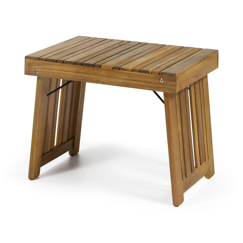 Table d'appoint pliante d'extérieur en bois d'acacia Kyoto de Christopher Knight Home - 21,50 L x 13,75 P x 16,00 H