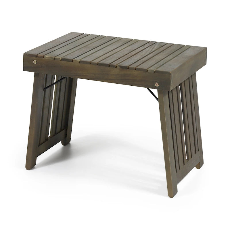 Table d'appoint pliante d'extérieur en bois d'acacia Kyoto de Christopher Knight Home - 21,50 L x 13,75 P x 16,00 H