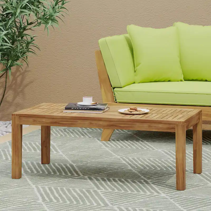 Table basse d'extérieur Hampton en bois d'acacia par Christopher Knight Home